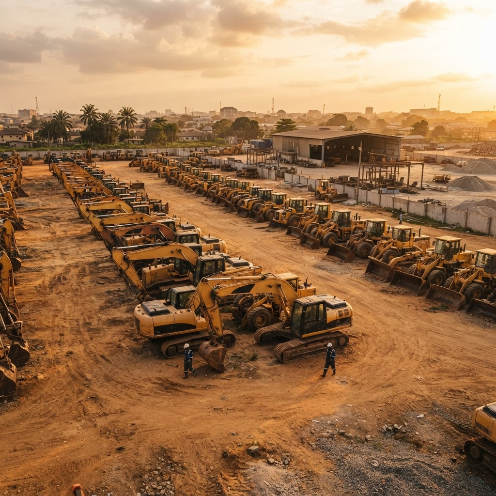 Industrial equipment yard in Nigeria