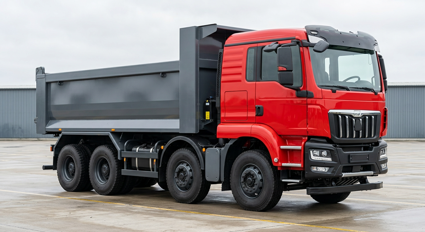 New Sino heavy-duty 30 ton truck with red cab