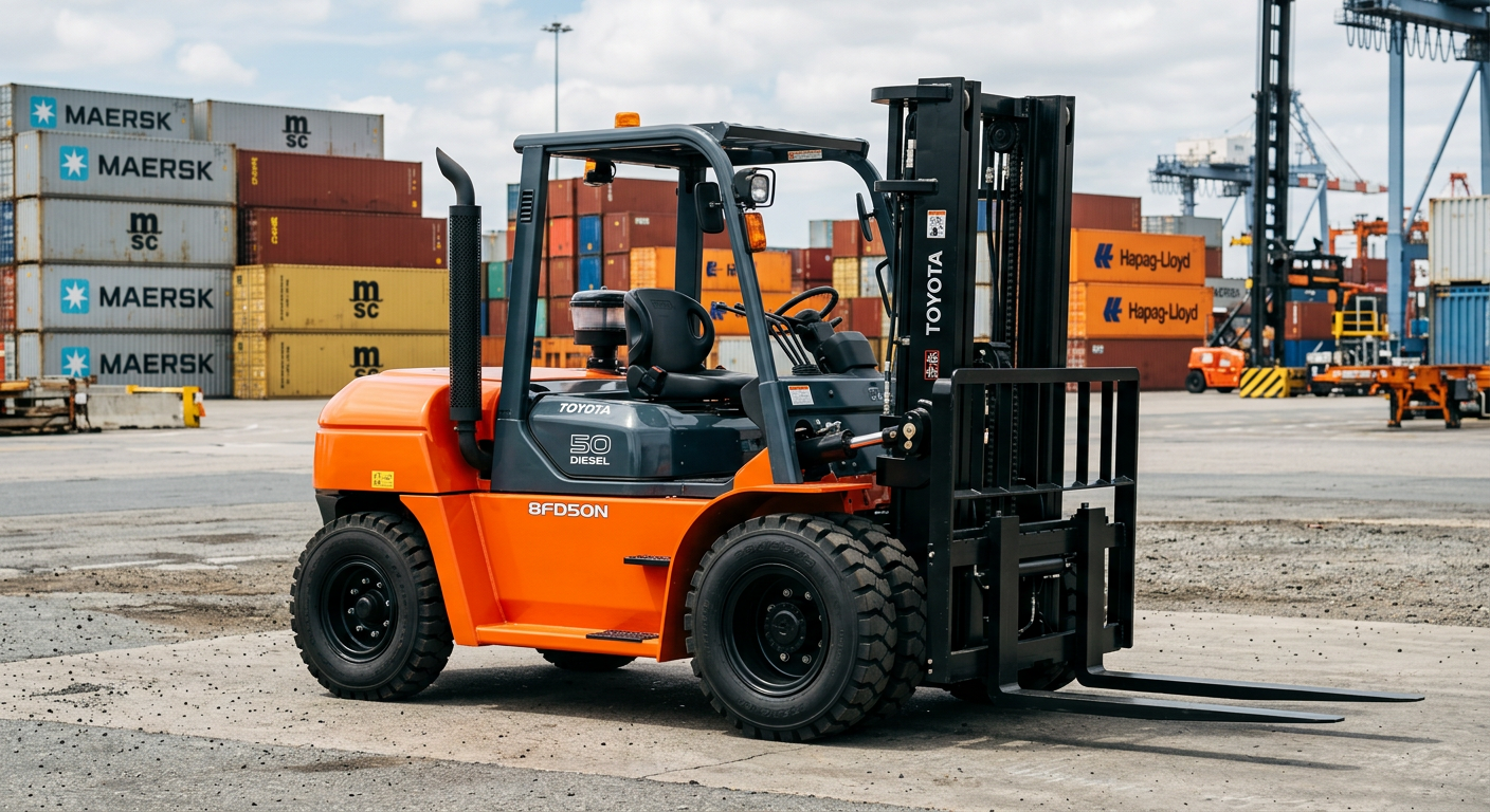 New orange Toyota 5 ton diesel forklift 8FD50N